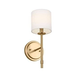 Chic Gold Wall Light with White Shade